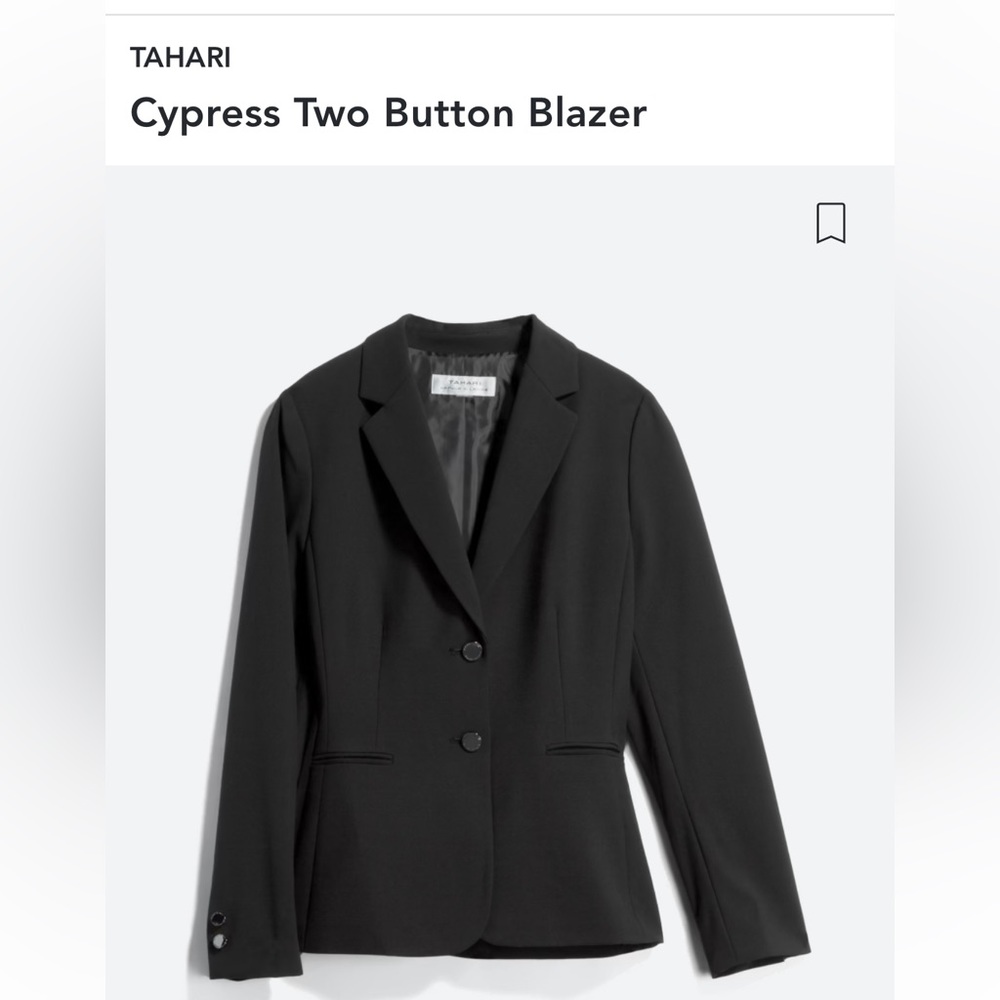 Tahari Black Suit - blazer and pants